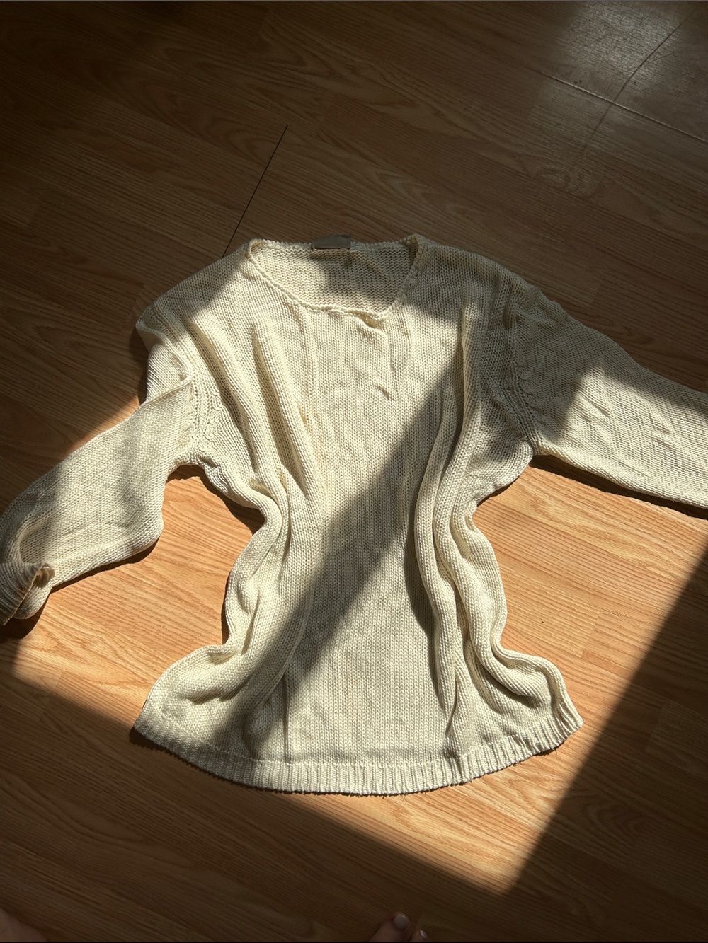 Cozy Cream Crewneck Sweater - Relaxed Knit